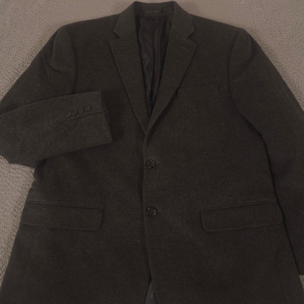 Lauren Ralph Lauren Blazer Mens 42R Charcoal Wool Silk Cashmere Sport Coat Luxe